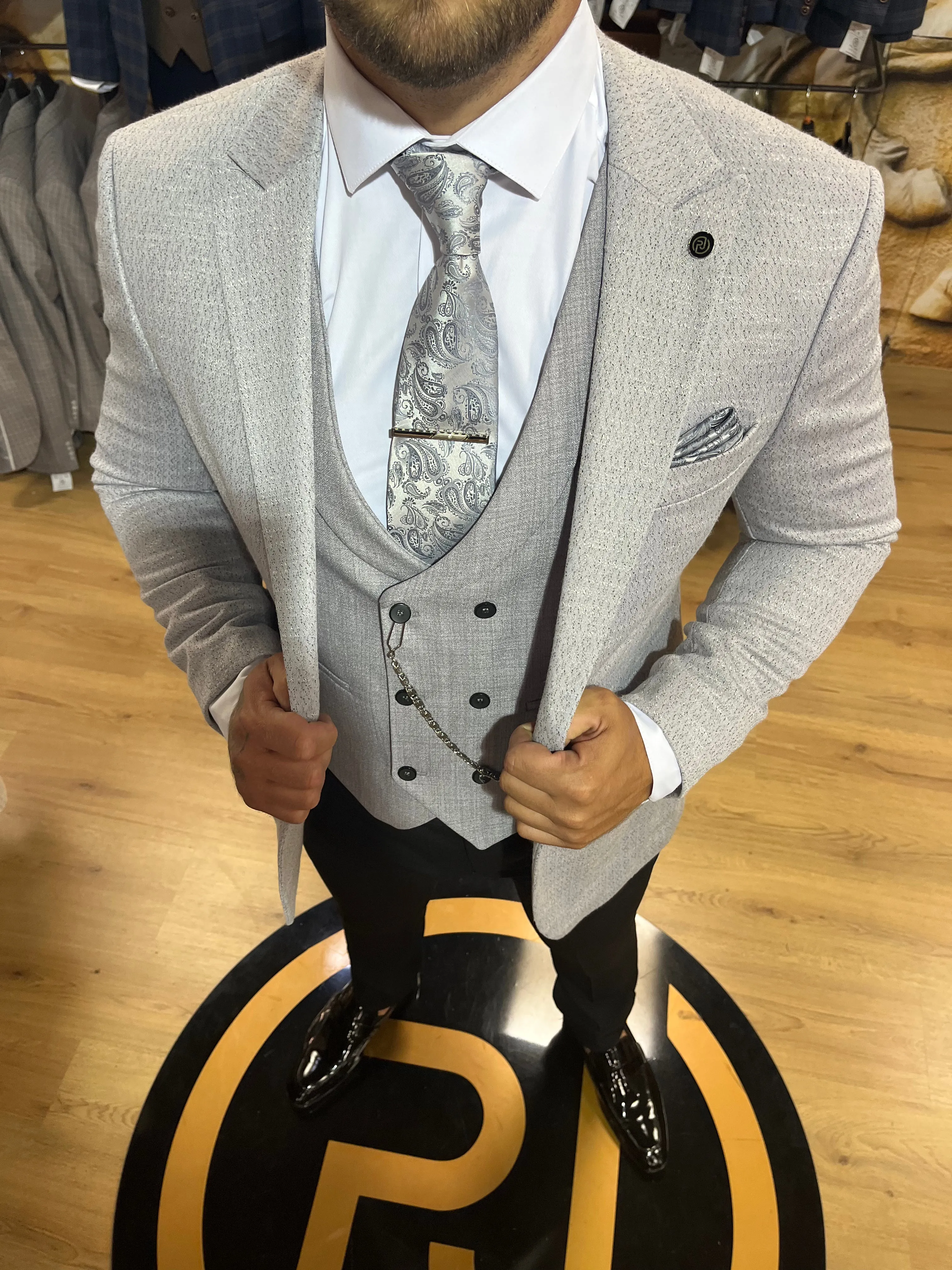 Grigolo - Grey 3 Piece Suit
