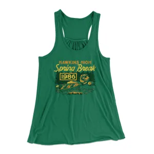 Hawkins Spring Break 1986 Women's Flowey Racerback Tank Top