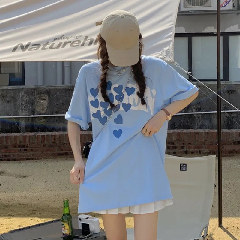 Heart Short Sleeve T-Shirt  KF9333