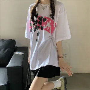 Heart Short Sleeve T-Shirt  KF9333