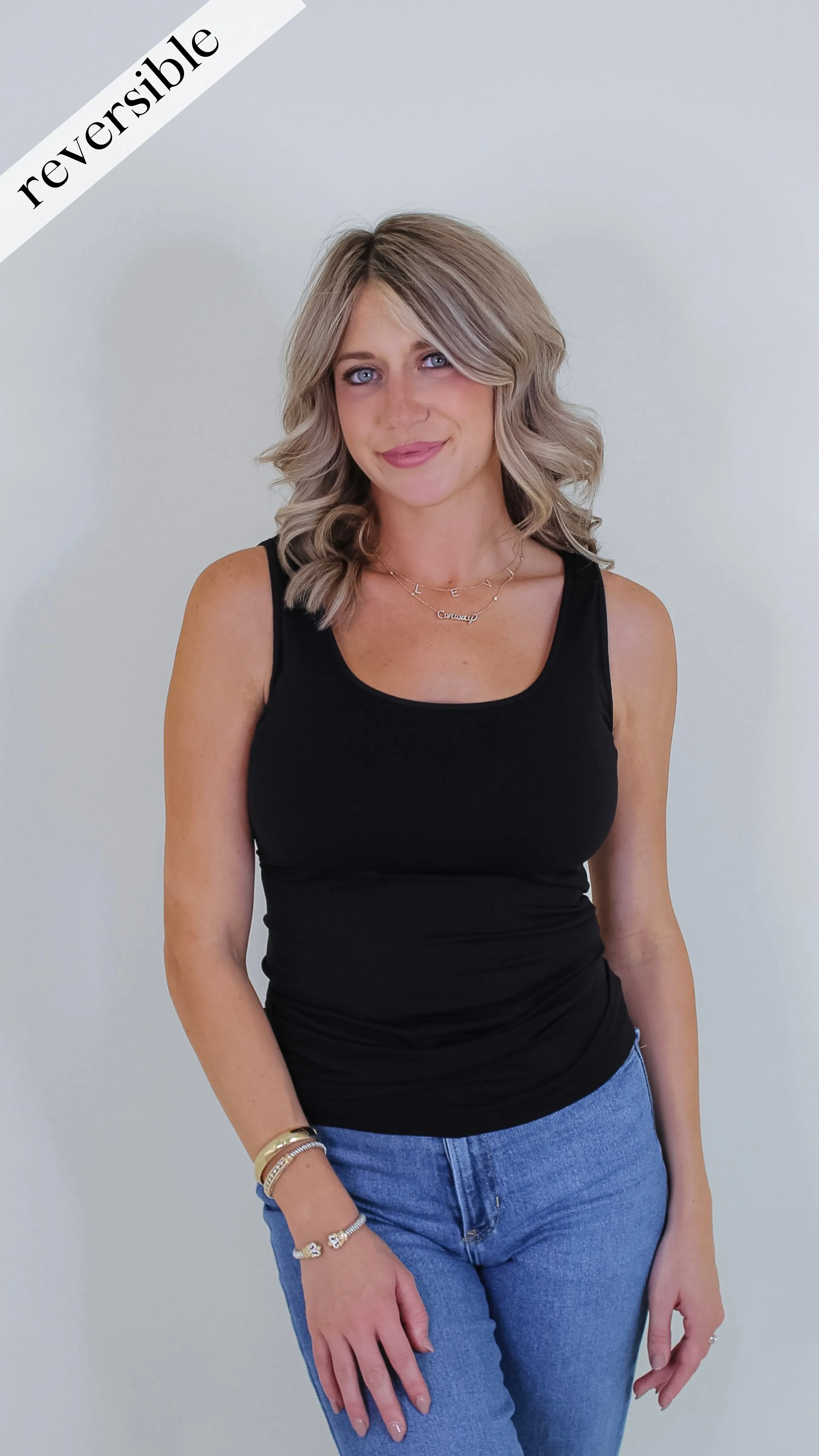 Irina Reversible Tank Top - Black