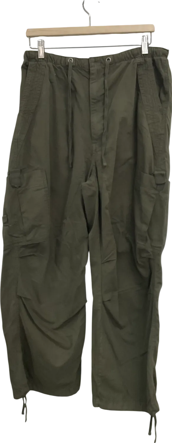 Jaded London Green Parachute Cargo Pants UK S