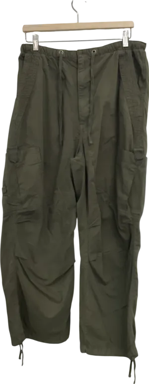 Jaded London Green Parachute Cargo Pants UK S