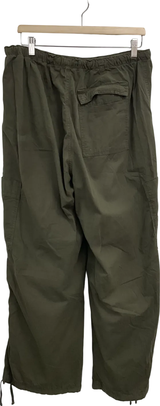 Jaded London Green Parachute Cargo Pants UK S