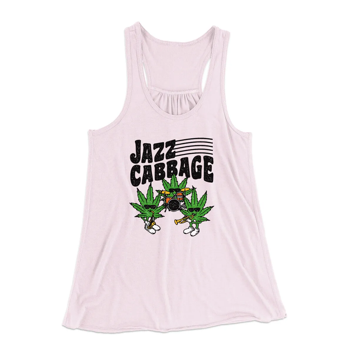 Jazz Cabbage Funny Women's Flowey Racerback Tank Top