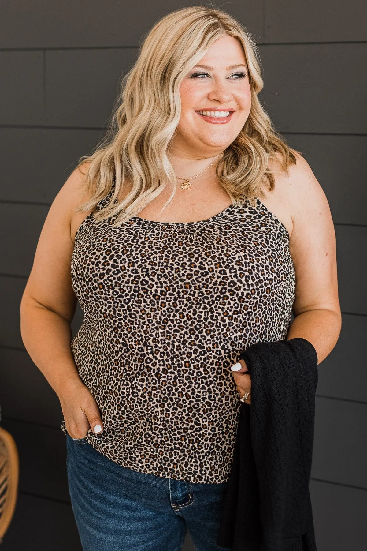 Just A Crush Tank Top- Leopard Print