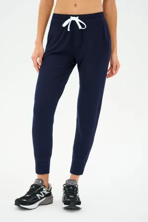 Kiki Rib 7/8 Sweatpant - Indigo