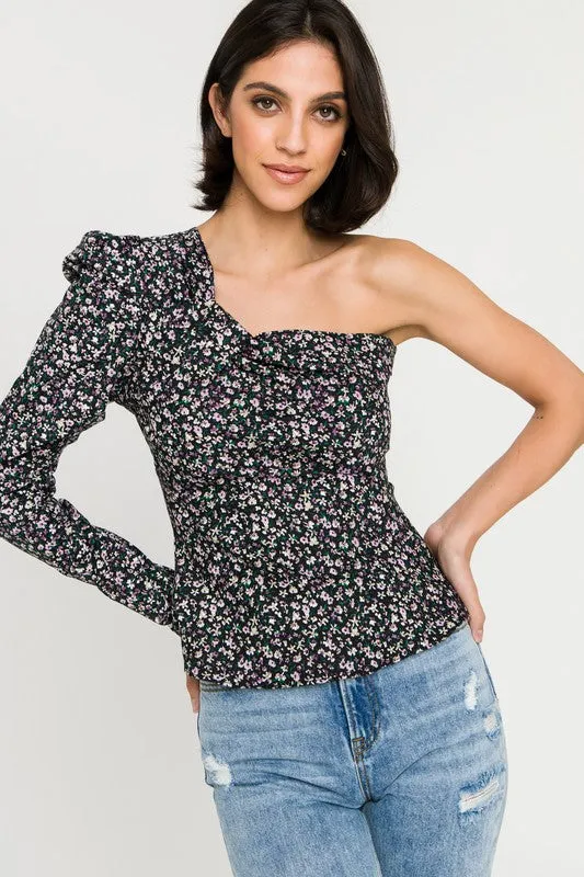 Kit Floral One Shoulder Blouse