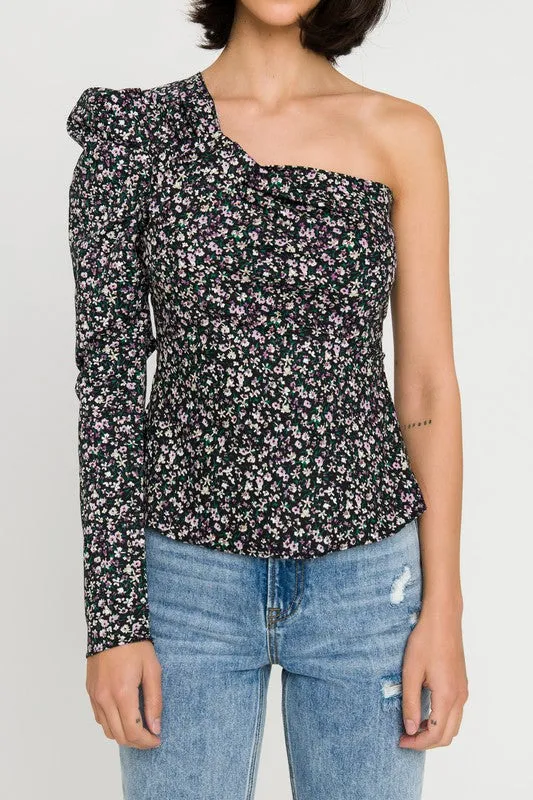 Kit Floral One Shoulder Blouse