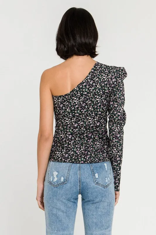 Kit Floral One Shoulder Blouse