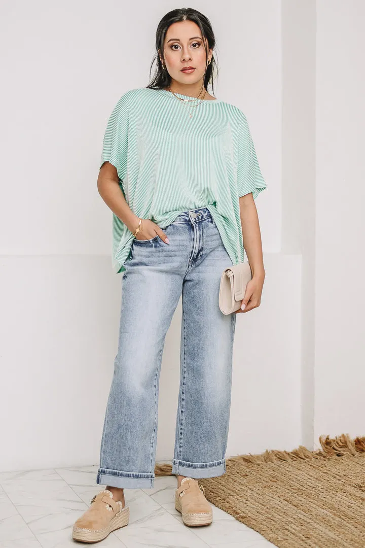 Knit Gonna Lie Oversized Ribbed Top | Mint