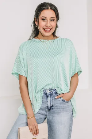 Knit Gonna Lie Oversized Ribbed Top | Mint