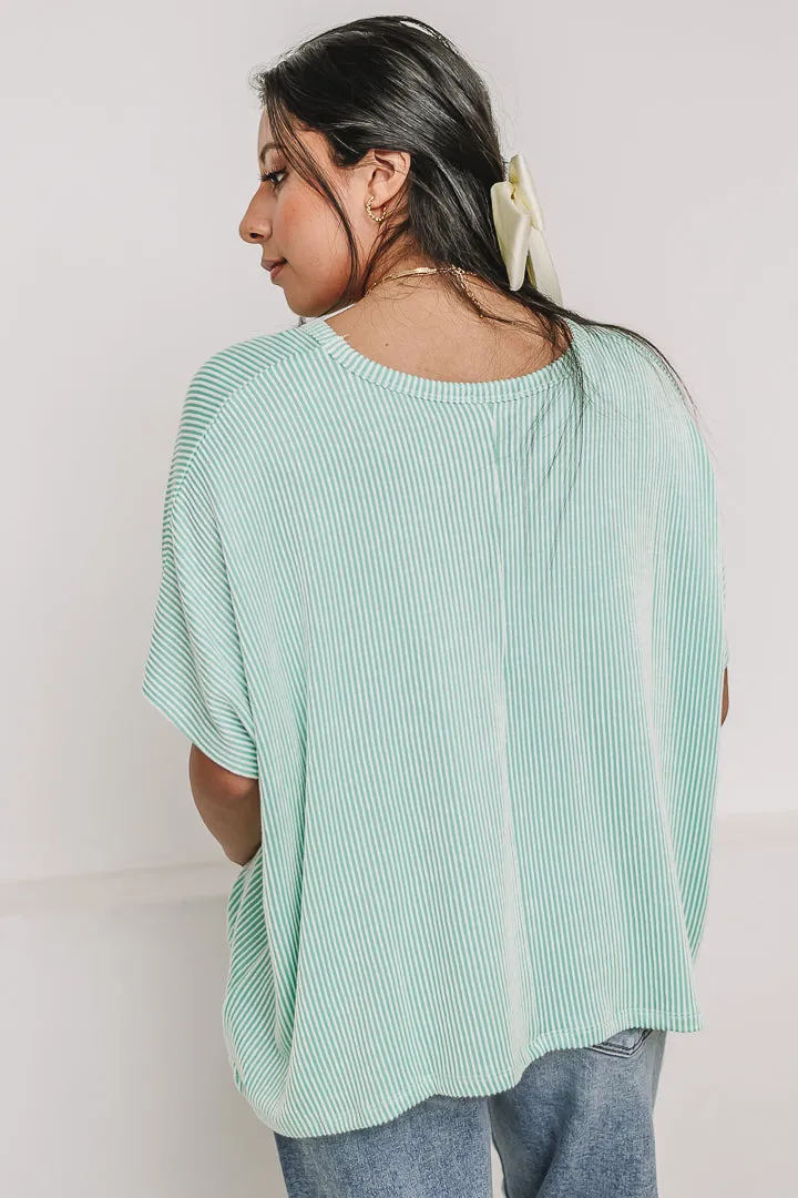 Knit Gonna Lie Oversized Ribbed Top | Mint