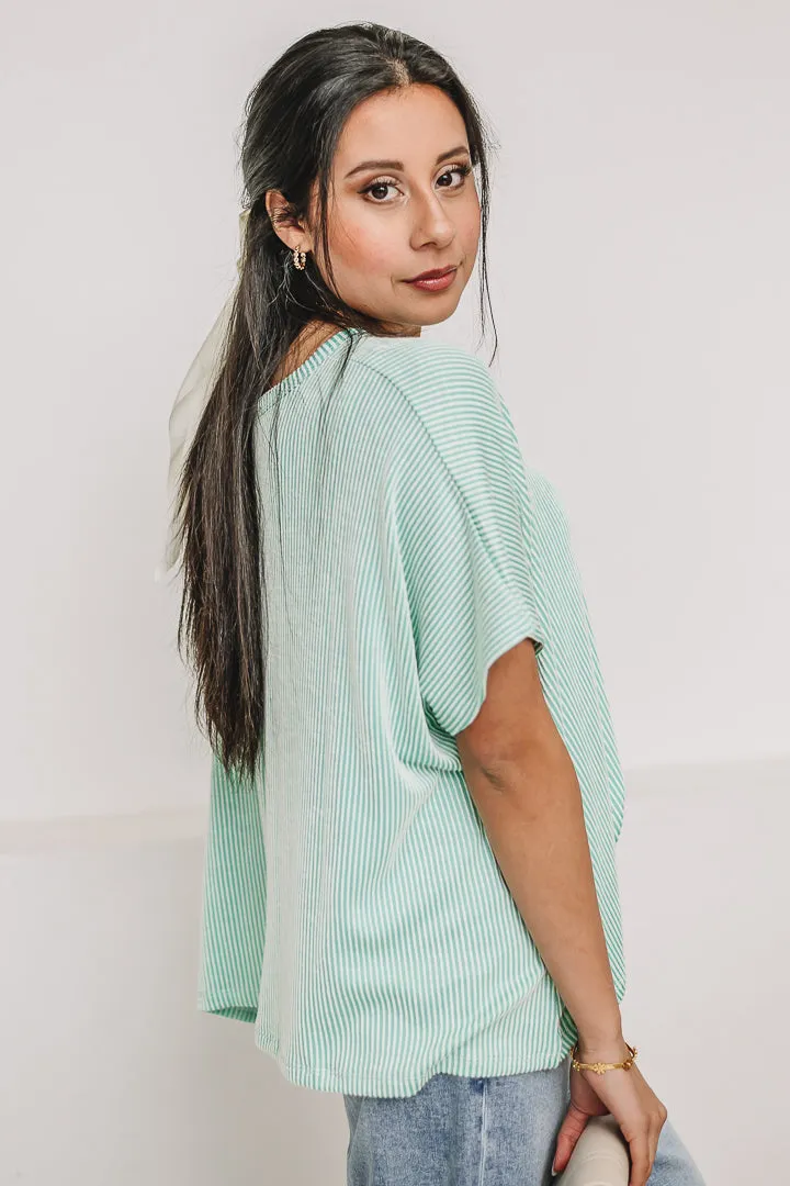 Knit Gonna Lie Oversized Ribbed Top | Mint