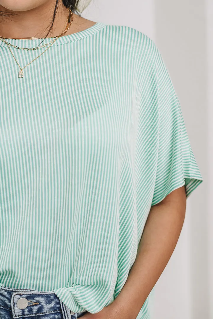 Knit Gonna Lie Oversized Ribbed Top | Mint