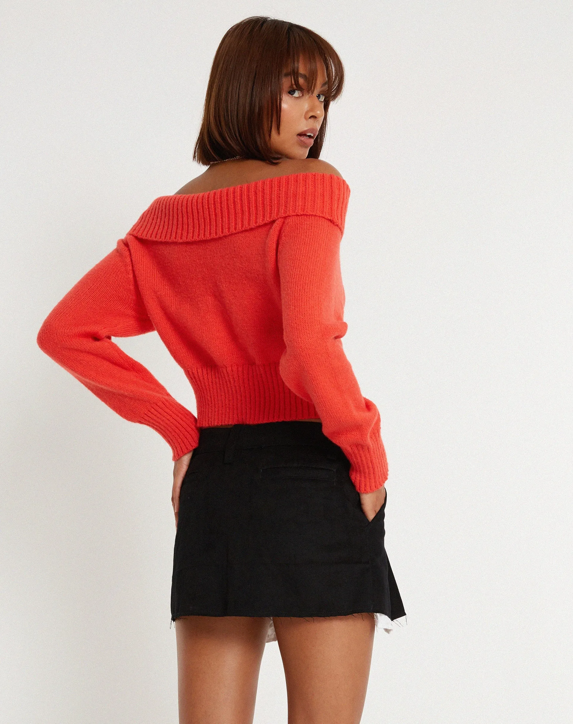 Koriya Bardot Top in Red