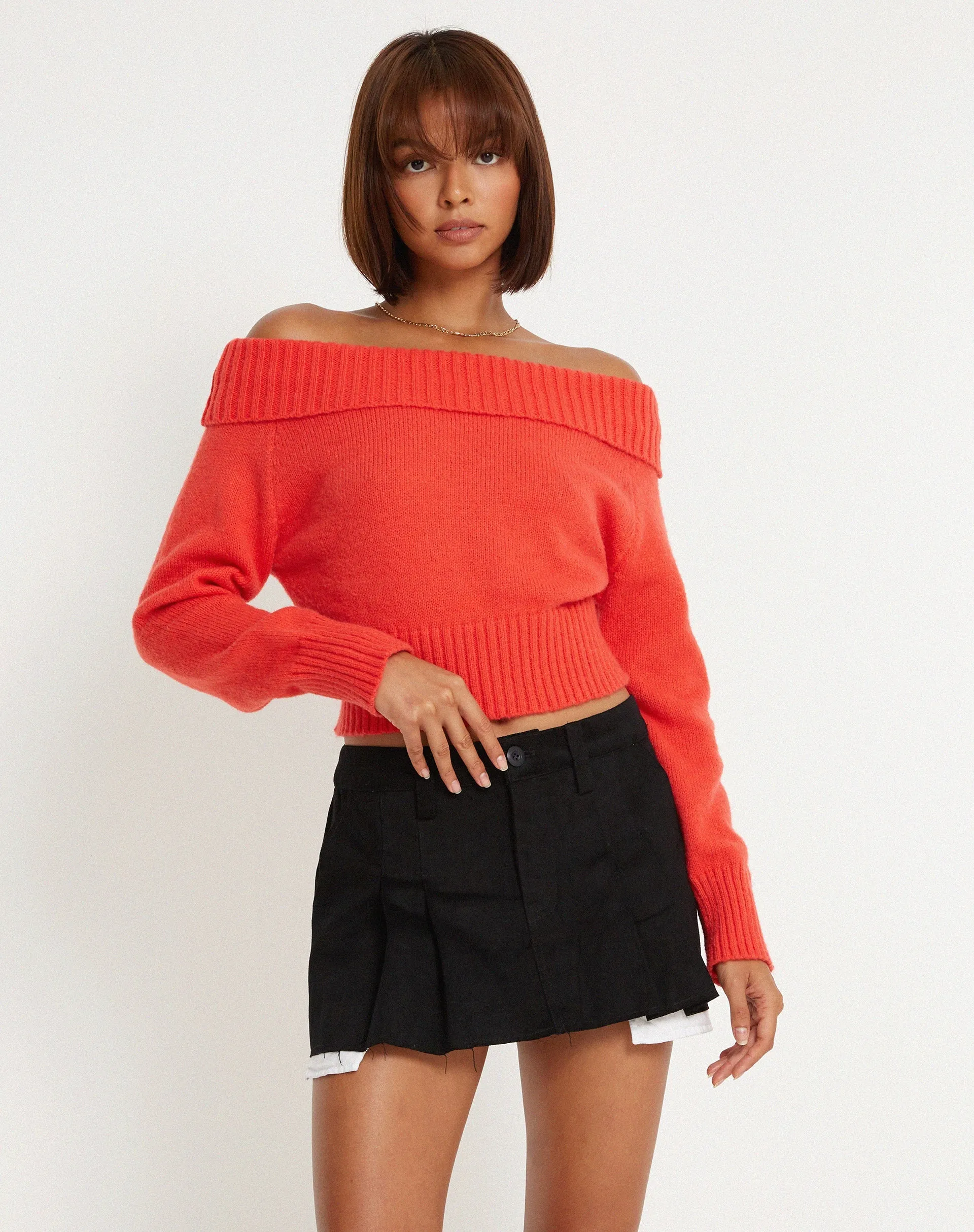 Koriya Bardot Top in Red