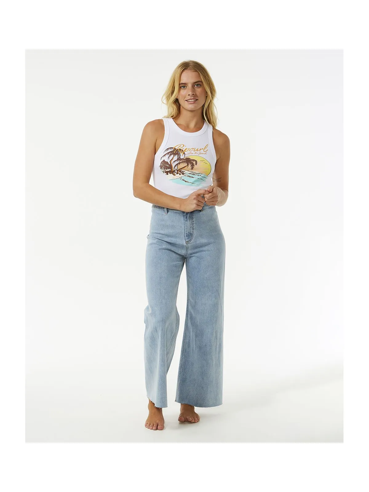 Koszulka RIP CURL Sunset Ribbed Tank czarny