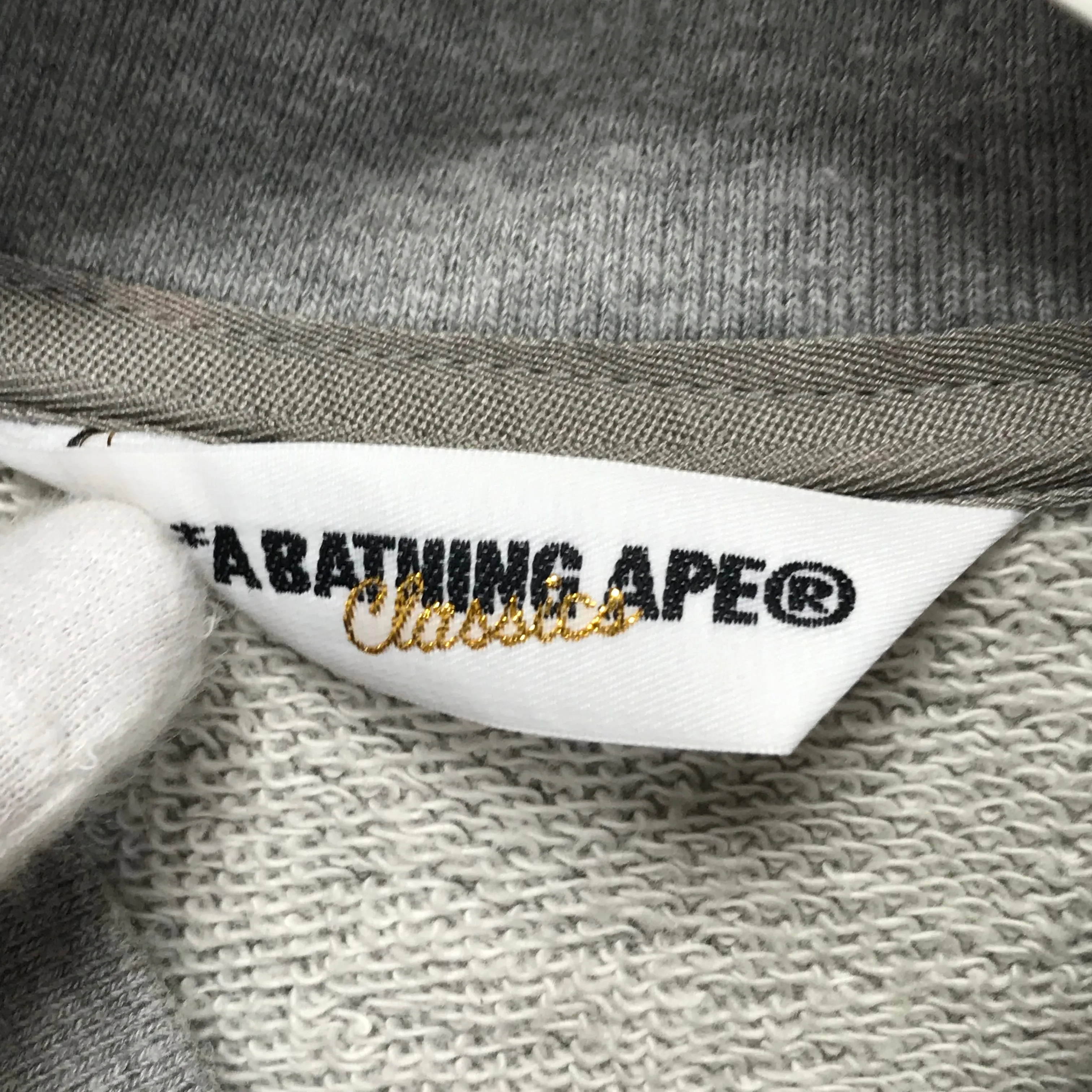 [L] A Bathing Ape Bape '93 Sweat Stadium Jacket Grey