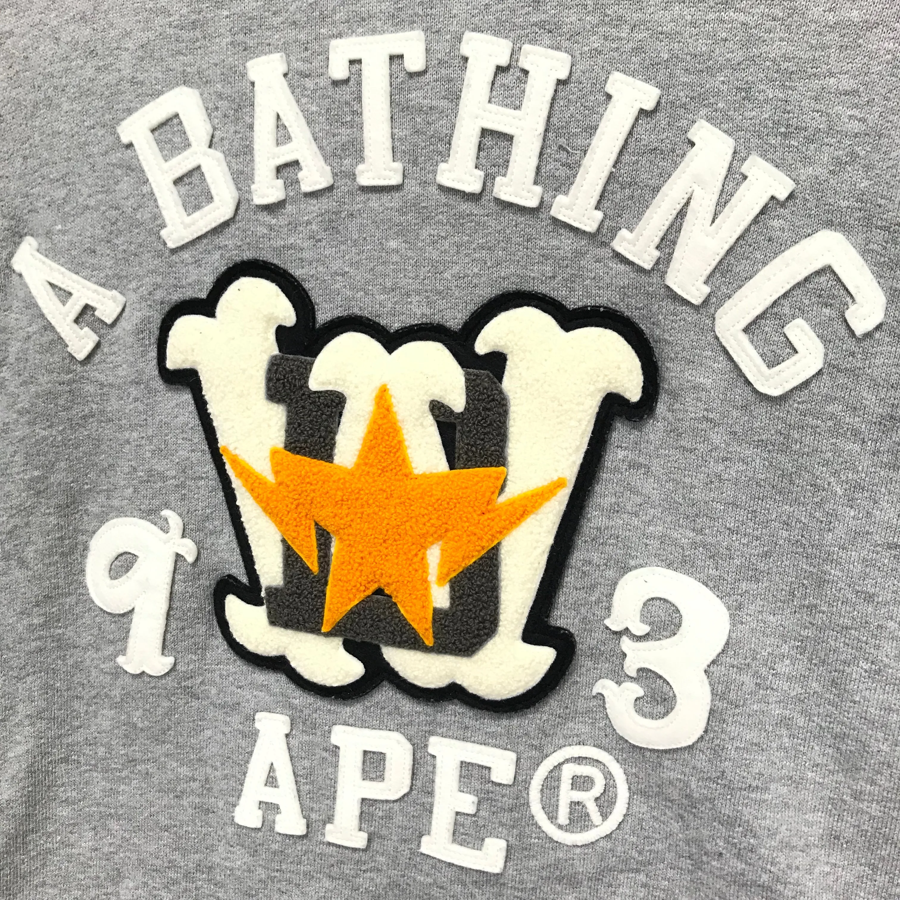 [L] A Bathing Ape Bape '93 Sweat Stadium Jacket Grey