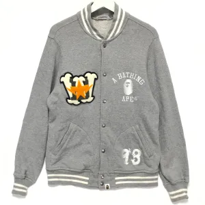 [L] A Bathing Ape Bape '93 Sweat Stadium Jacket Grey