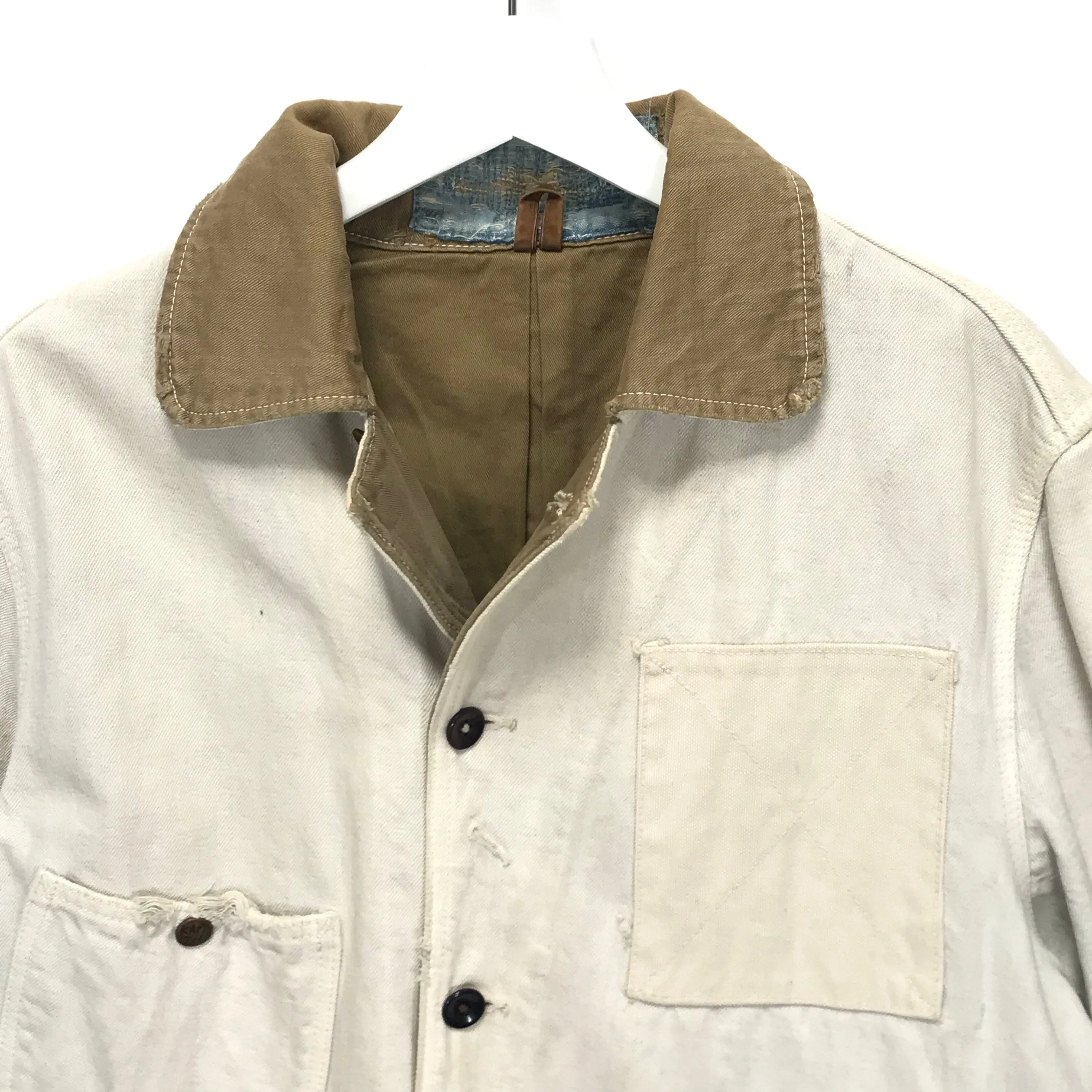 [L] Kapital Legs Boro Canvas Hunting Smock