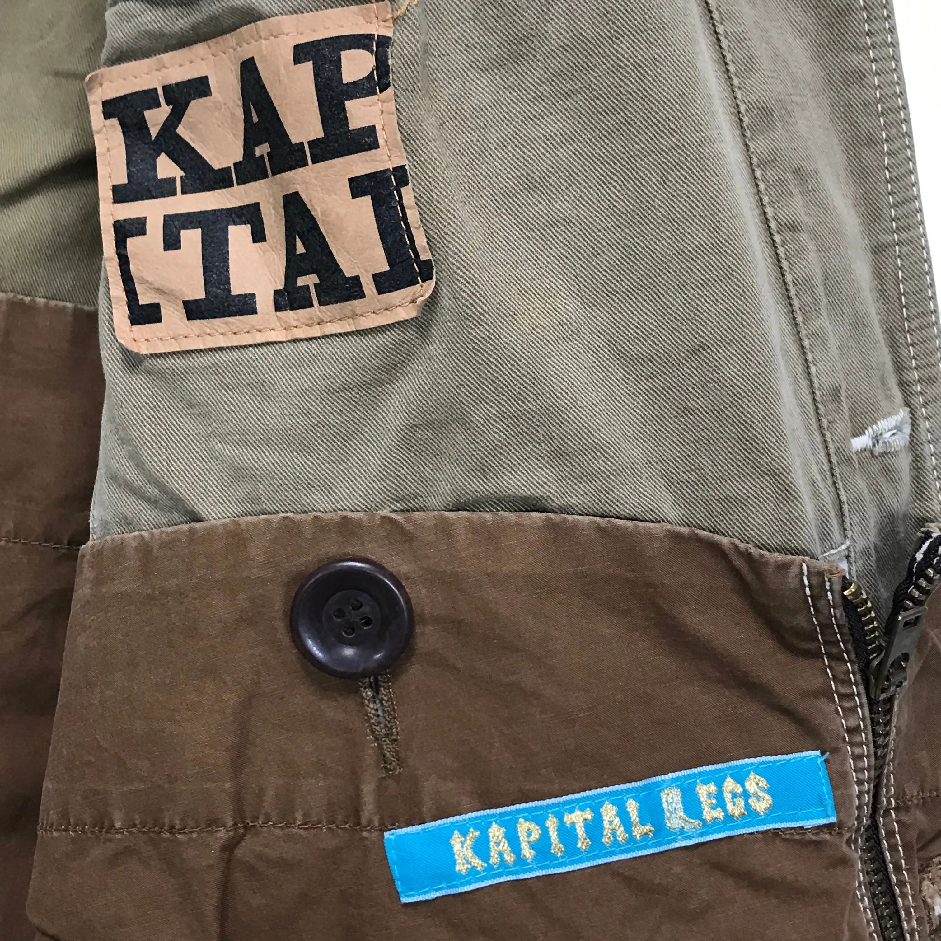 [L] Kapital Legs Boro Canvas Hunting Smock
