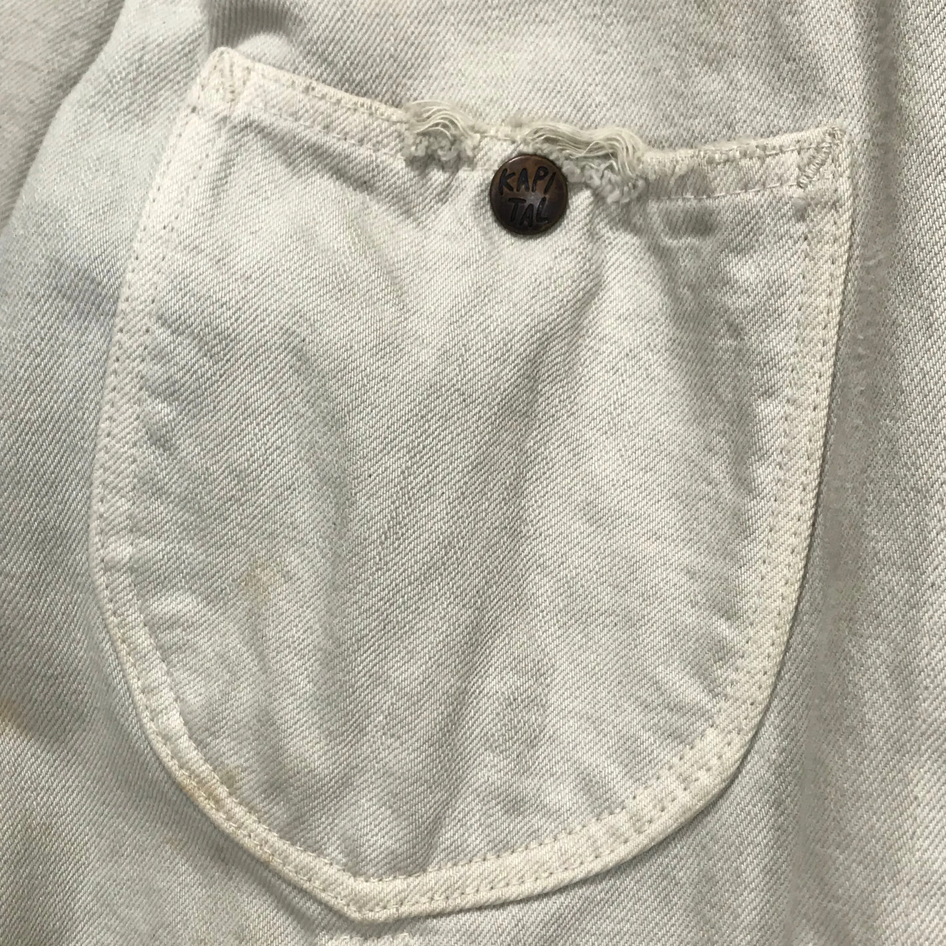 [L] Kapital Legs Boro Canvas Hunting Smock