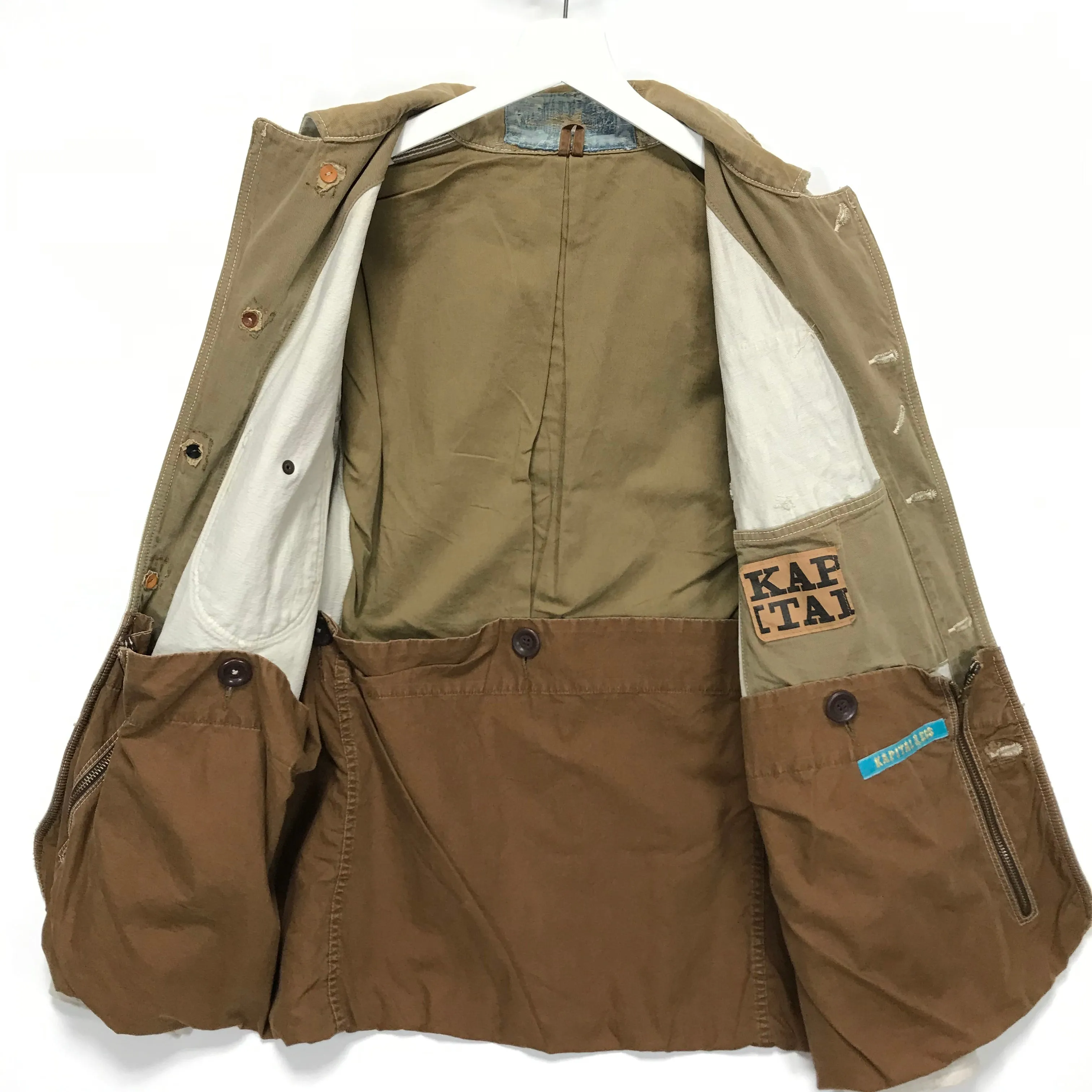 [L] Kapital Legs Boro Canvas Hunting Smock
