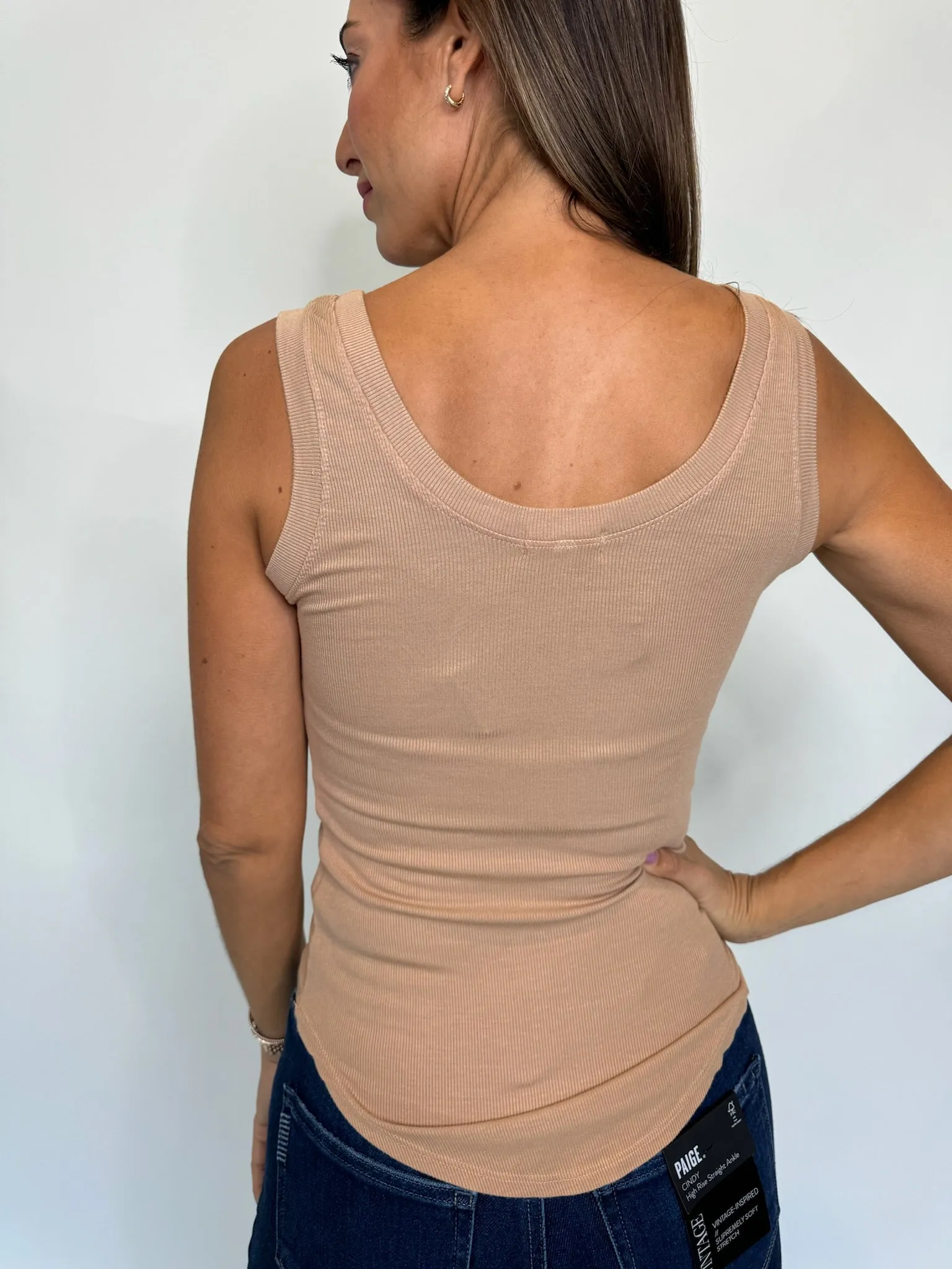 LA Made Aida Racer Front Tank Sand