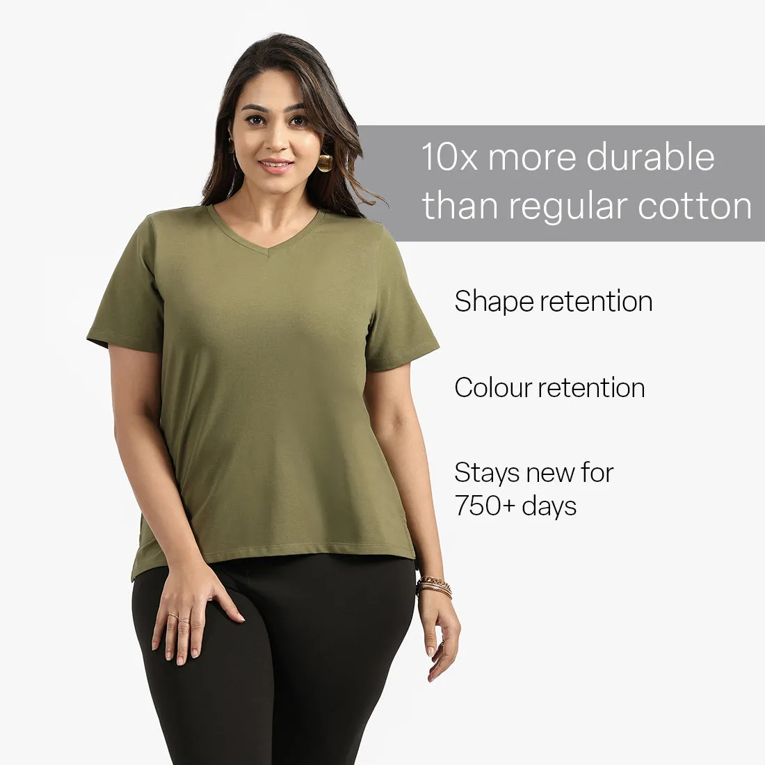 Last Tee - V Neck Half Sleeves