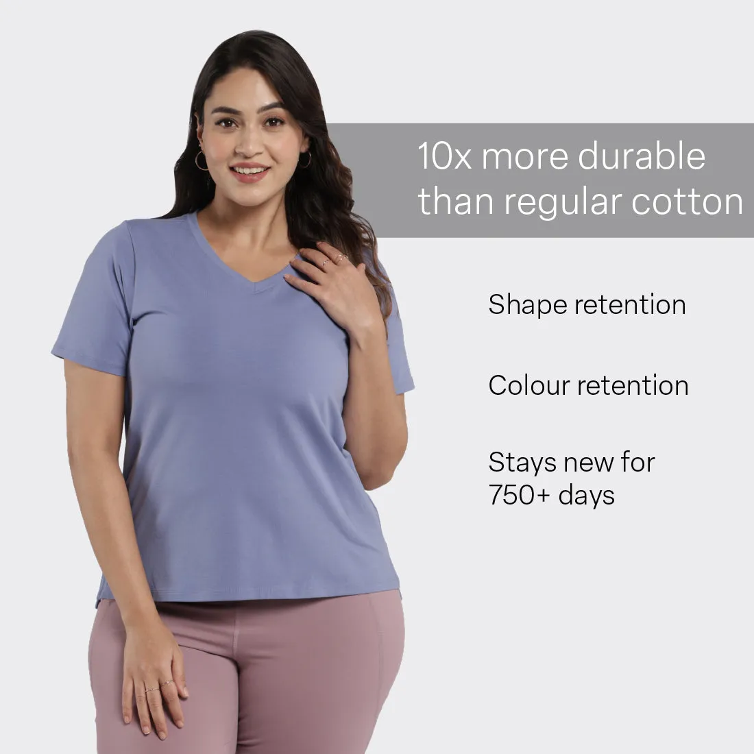 Last Tee - V Neck Half Sleeves