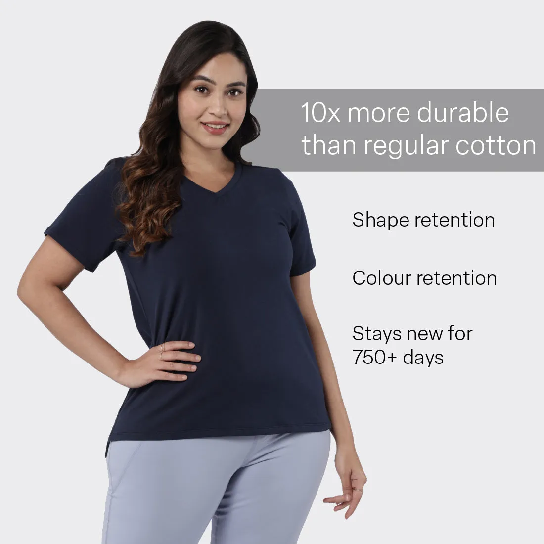 Last Tee - V Neck Half Sleeves