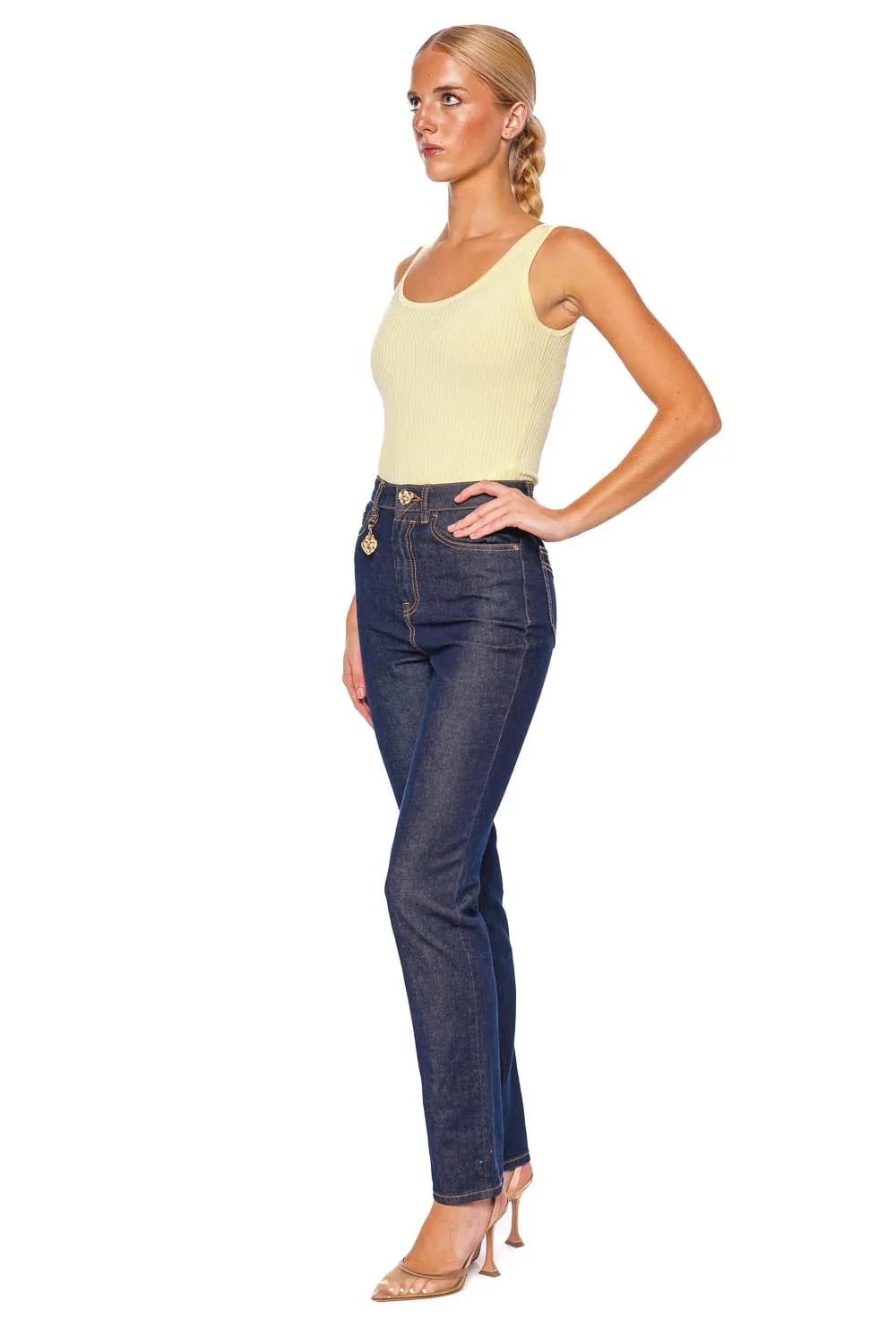 Lemon Scoop Ribbed Knit Tank