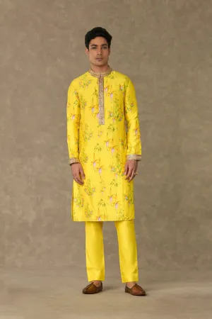 Lemon Yellow Juhi Kurta Set With Pants