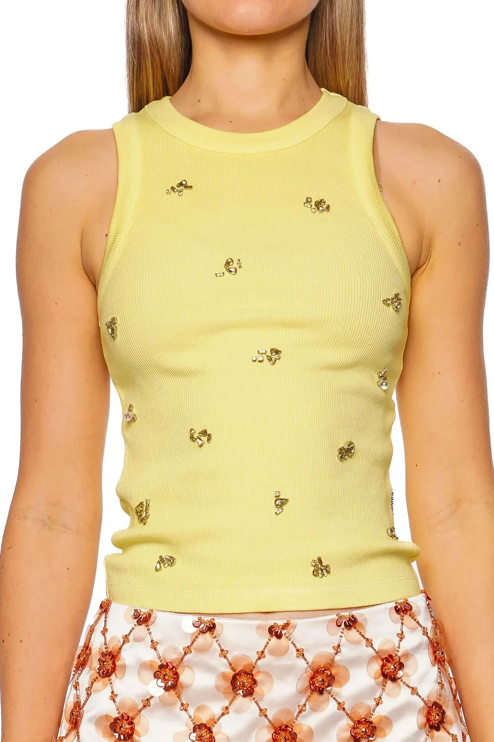 Lemonade Crystal Embellished Classic Tank