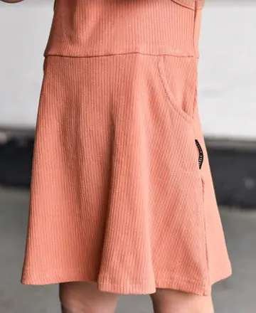 Little Bipsy Ribbed Tank Dress - Burnt Sand