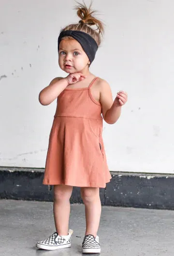 Little Bipsy Ribbed Tank Dress - Burnt Sand
