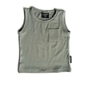 Little Bipsy Ribbed Tank - Fern