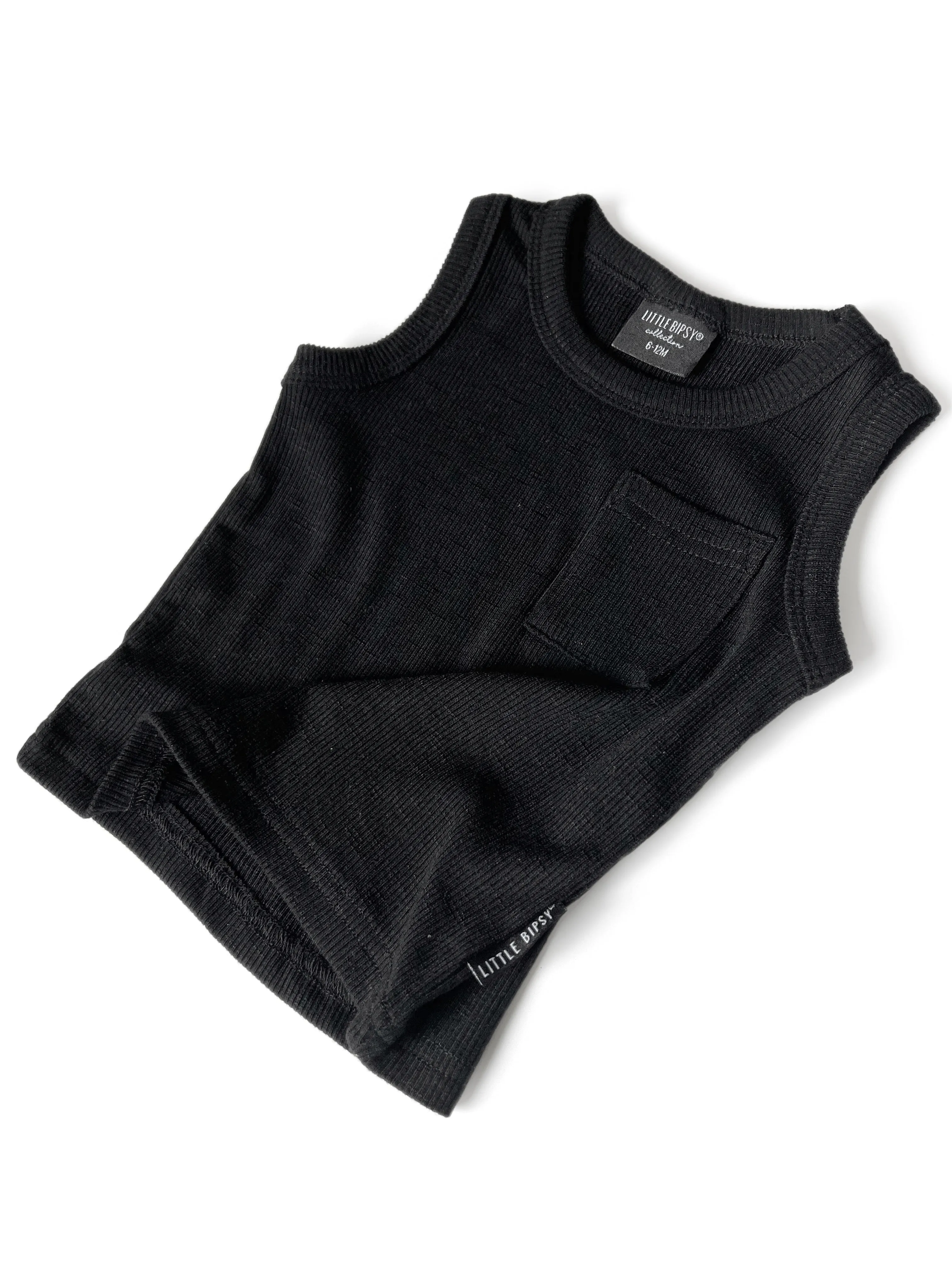 Little Bipsy Ribbed Tank - New Black