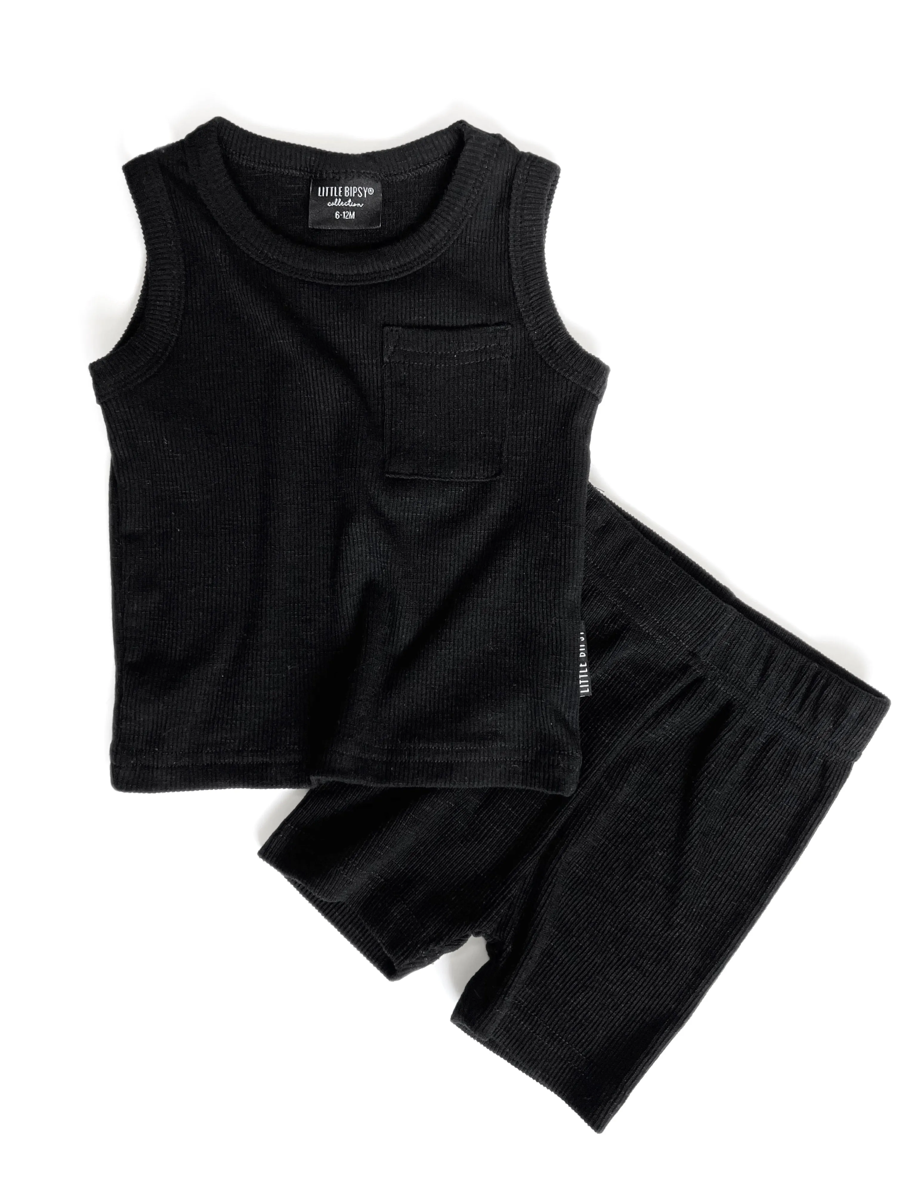 Little Bipsy Ribbed Tank - New Black