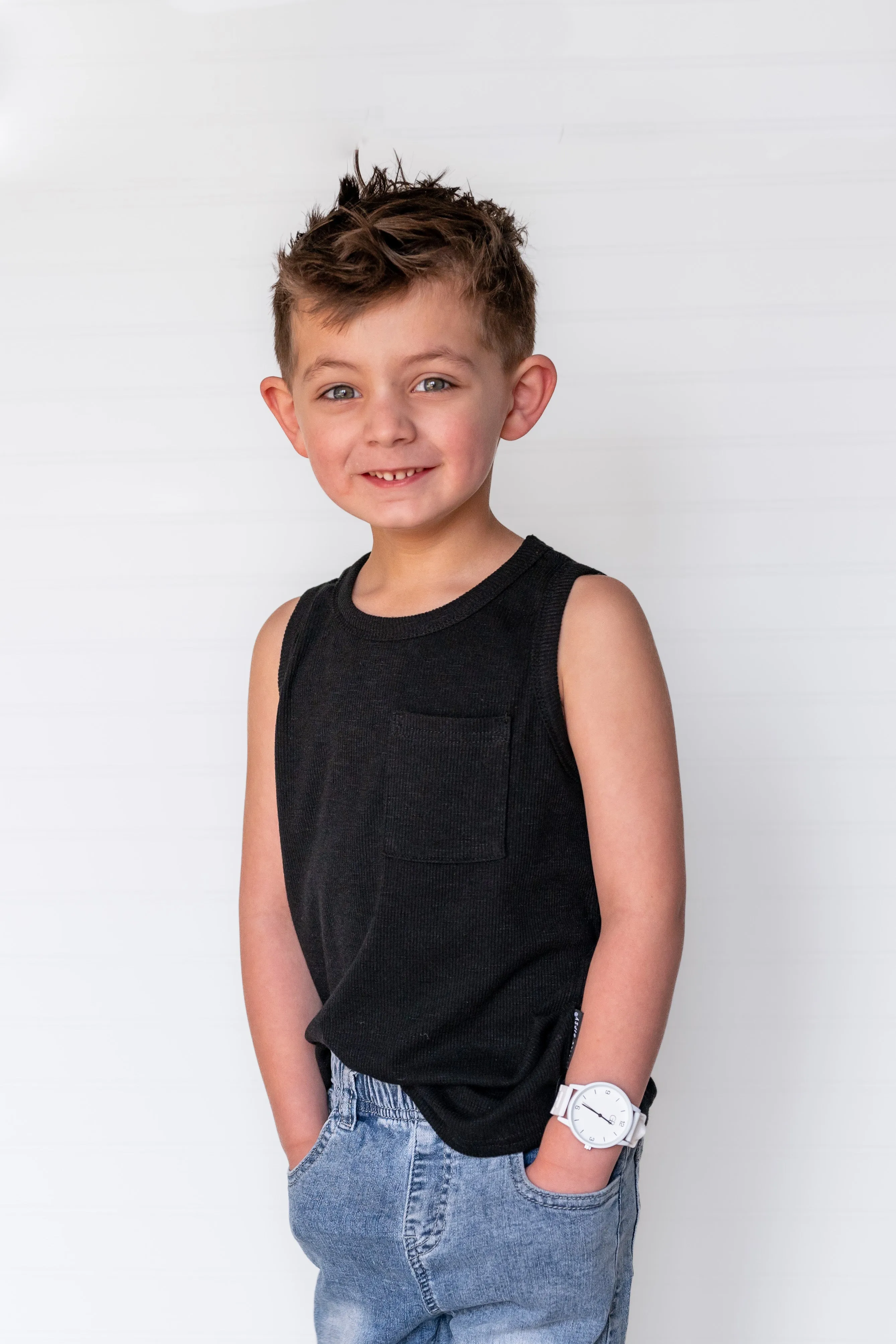 Little Bipsy Ribbed Tank - New Black