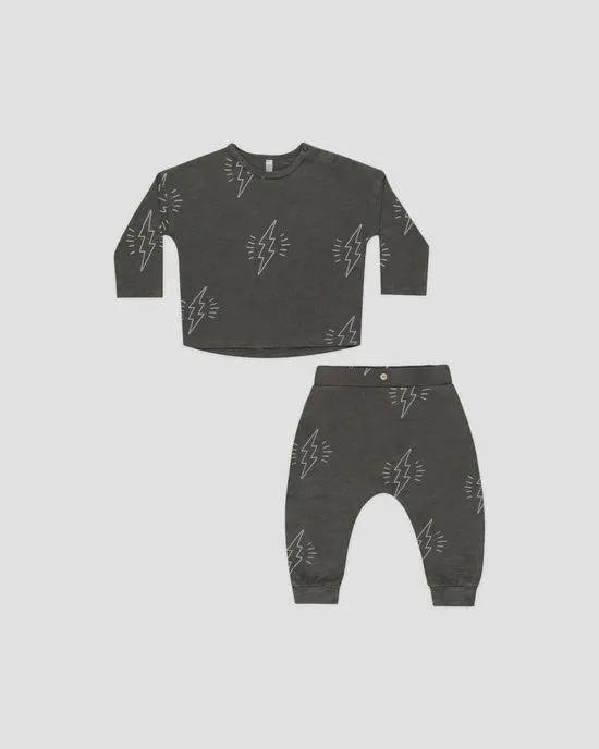 Long Sleeve Tee & Pant Set- Bolts