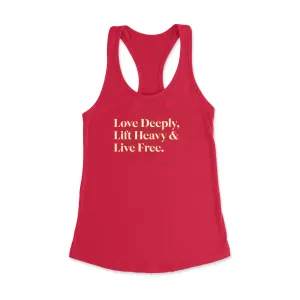 Love Free Racerback Tank Top