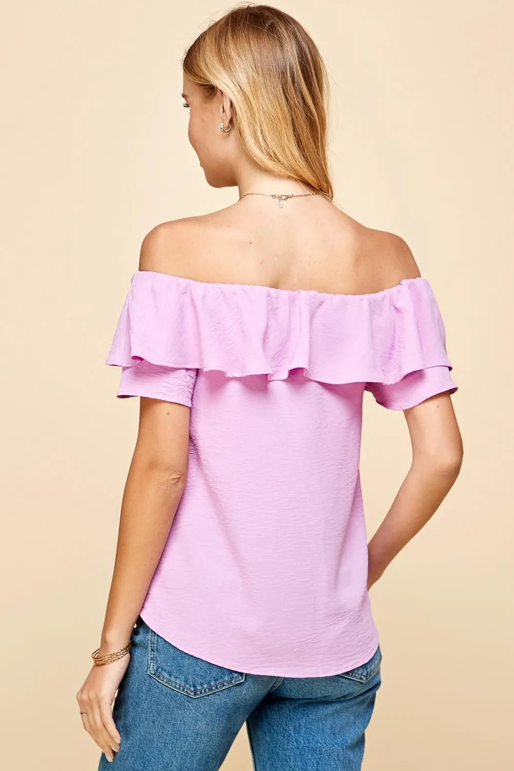 Lovely in Lavender off the Shoulder Top