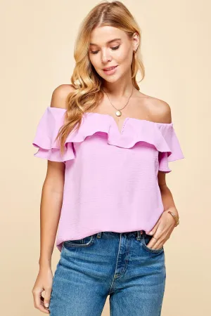 Lovely in Lavender off the Shoulder Top