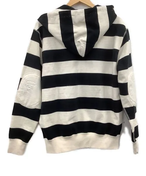 [M] DS!  A Bathing Ape Bape Crest Striped Hoodie