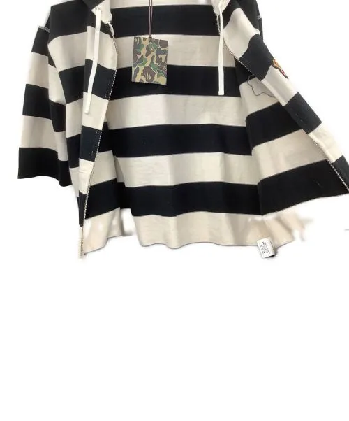 [M] DS!  A Bathing Ape Bape Crest Striped Hoodie