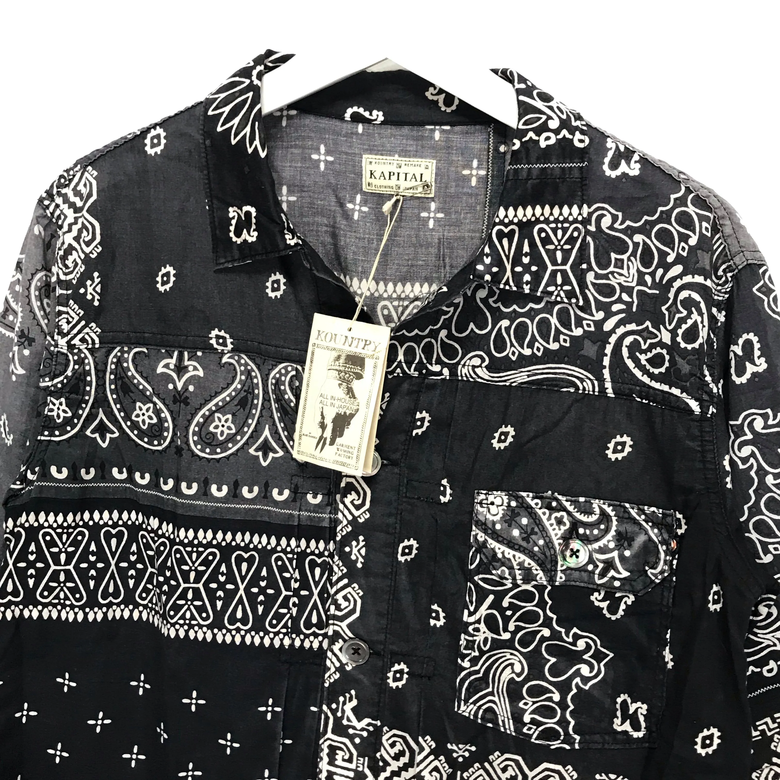 [M] DS! Kapital Kountry Bandana Patchwork Pt 1st Shirt Jacket Black