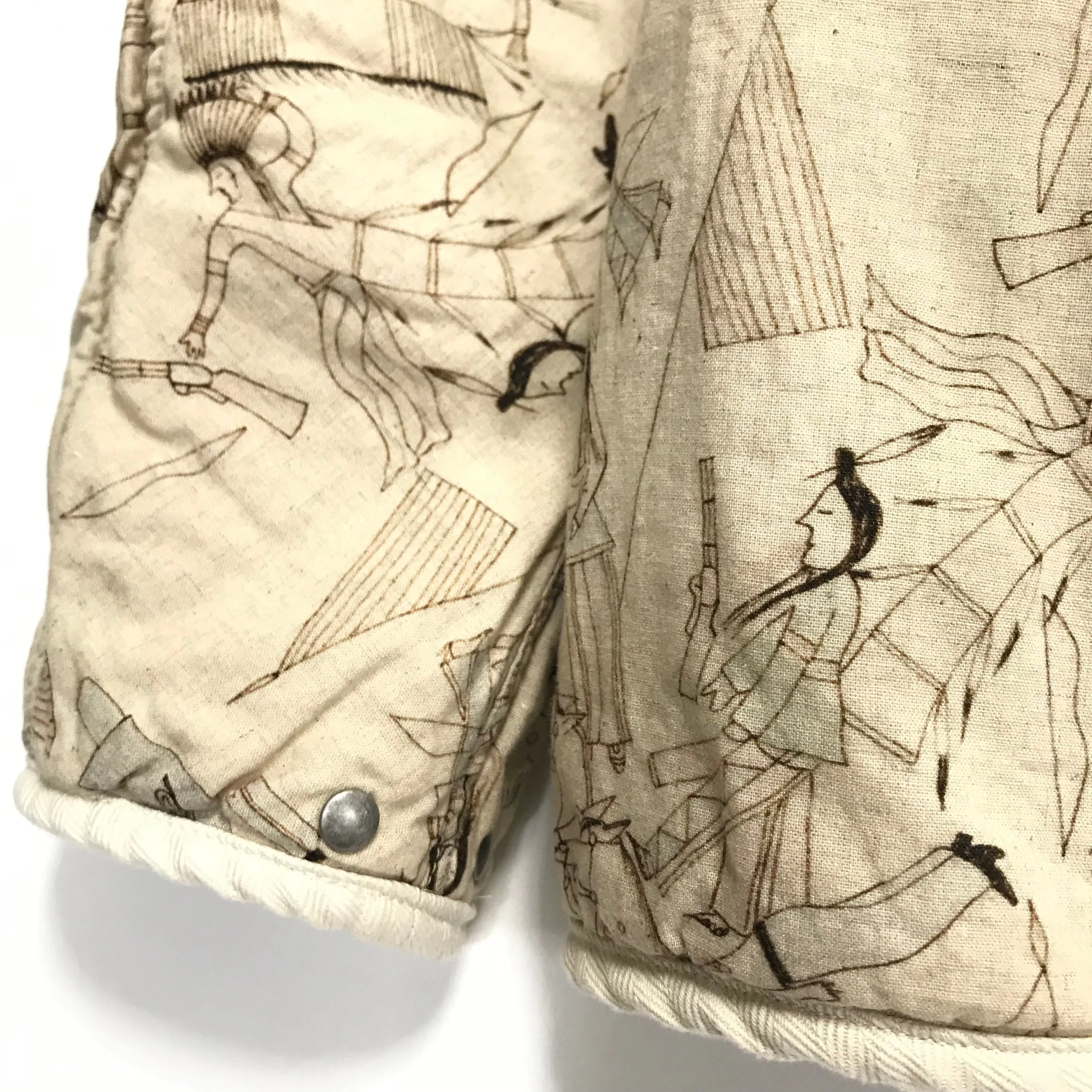 [M] DS! Visvim ICT 19AW Bandana Iris Reversible Liner Jacket White
